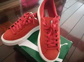 小仙女的红鞋之三——PUMA 女式麂皮绒防水台 Core 时尚运动鞋